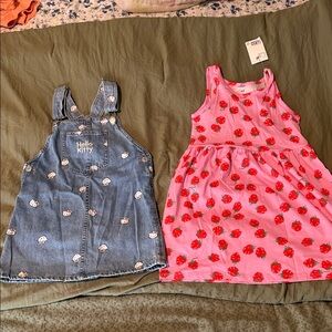 H&M Hello Kitty Denim and Pink Strawberry Dress Set
